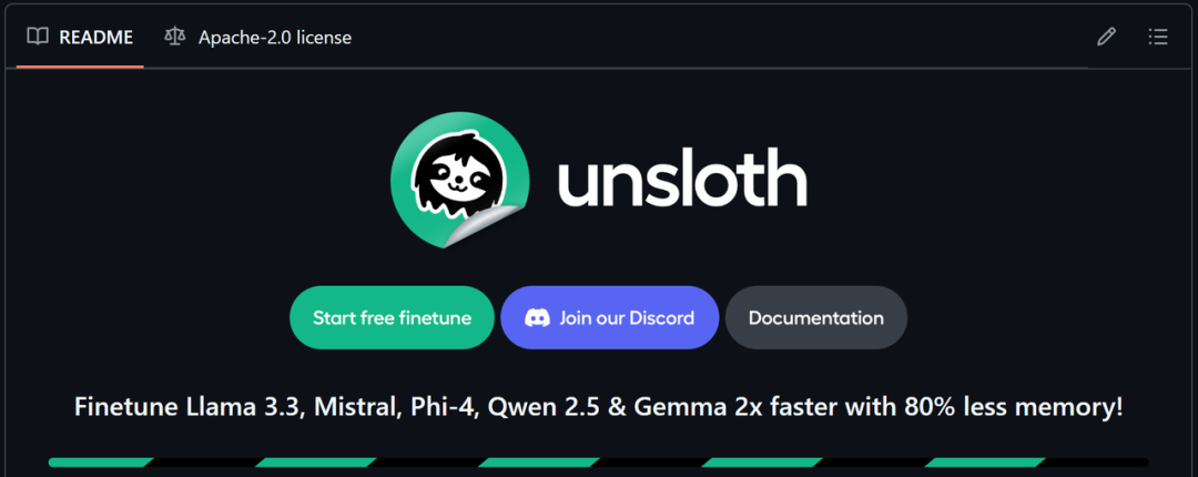 unsloth - 本地大模型训练与运行工具，用于在个人电脑上微调和部署开源模型