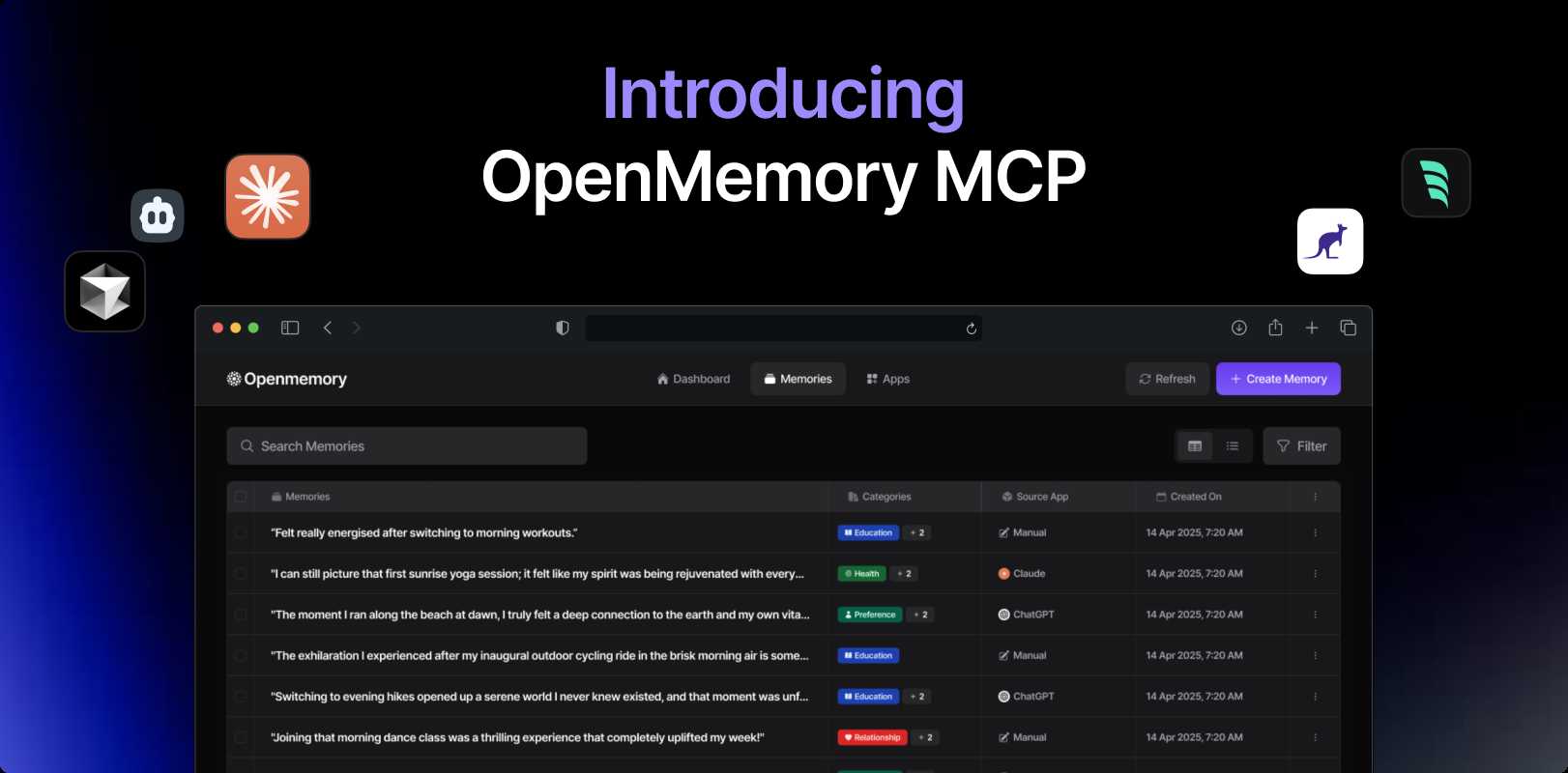 OpenMemory 是您的个人记忆层，适用于大型语言模型（LLM）