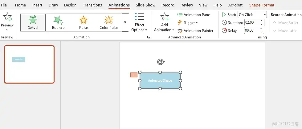使用 Python 在 PowerPoint 中应用动画效果_Time