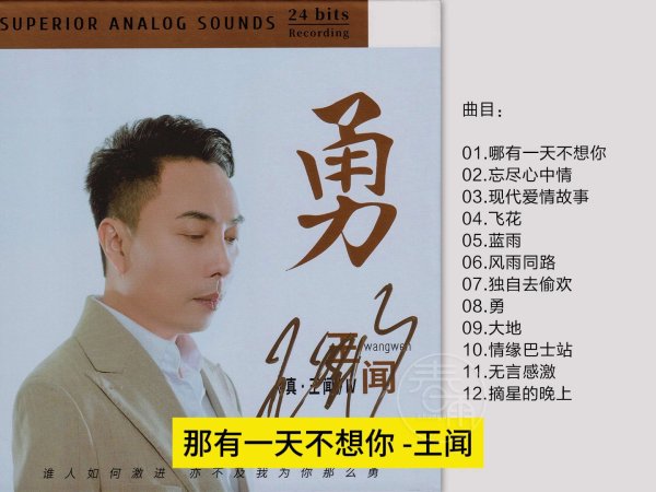 [流行 Pop] 王闻 - 真·王闻Ⅳ 勇：头版限量醇厚男声，粤语经典HIFI再续